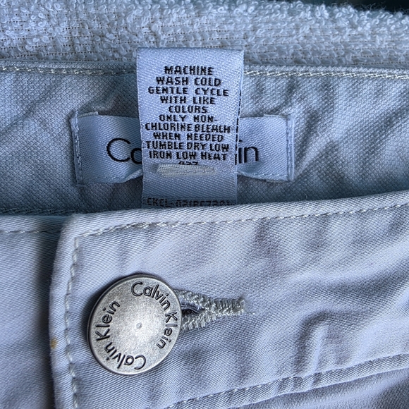 Calvin Klein White Bermudas Lightweight Cotton Casual Size 8 - Picture 5 of 16